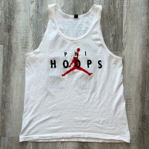Alpha Epsilon Phi Sorority Phi Hoops Nike Air Jordan White Tank Top Size Large